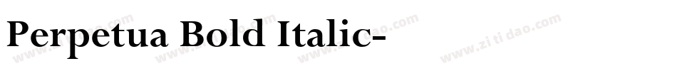 Perpetua Bold Italic字体转换